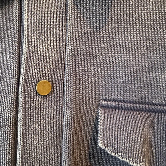 Combination Knit Denim Cardigan - Picture 5 of 6